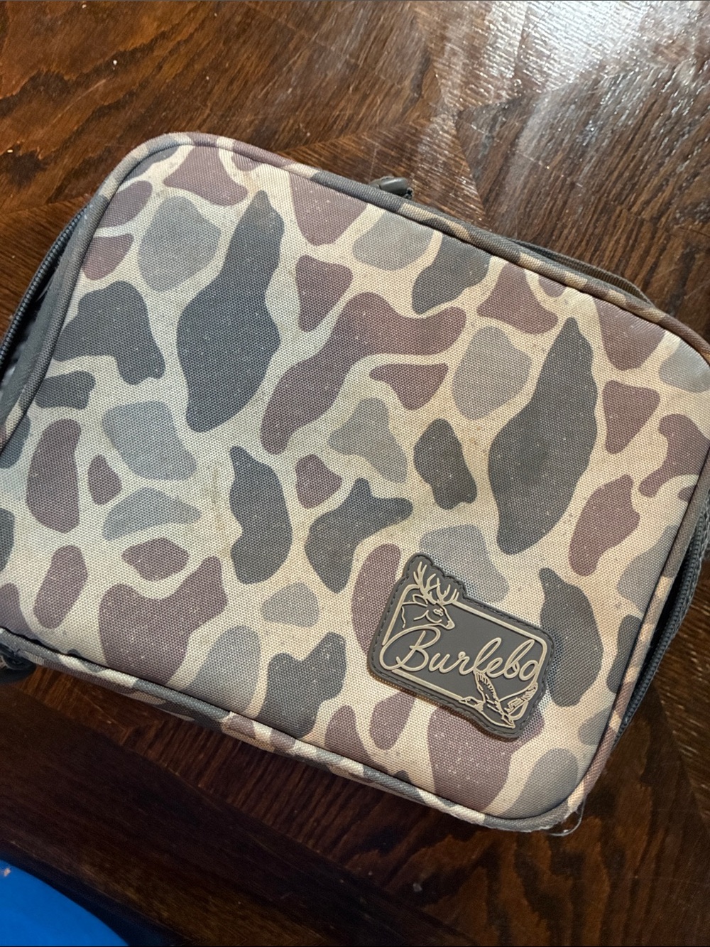 BURLEBO Camo lunch box in Brown and Gray